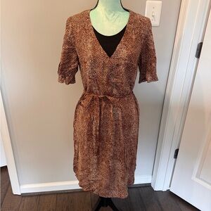 a new day Brown Textured Midi Dress